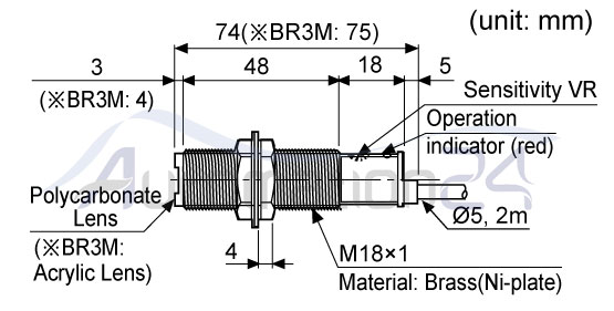 سنسور نوری آتونیکس BR100-DDT-P - فروشگاه اتوماسیون 24